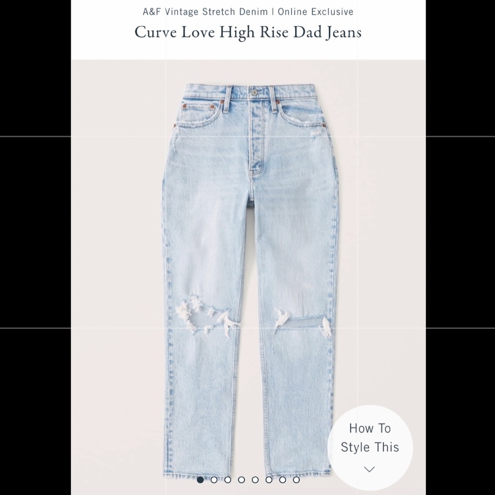 NWOT Abercrombie women’s dad jeans